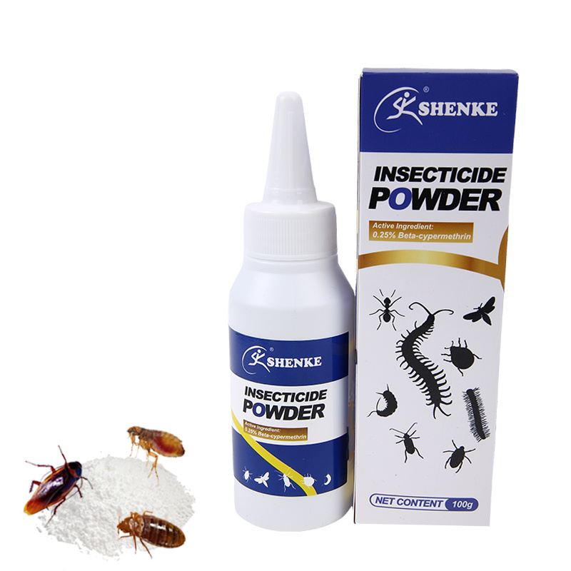 Professional pest control application using powder