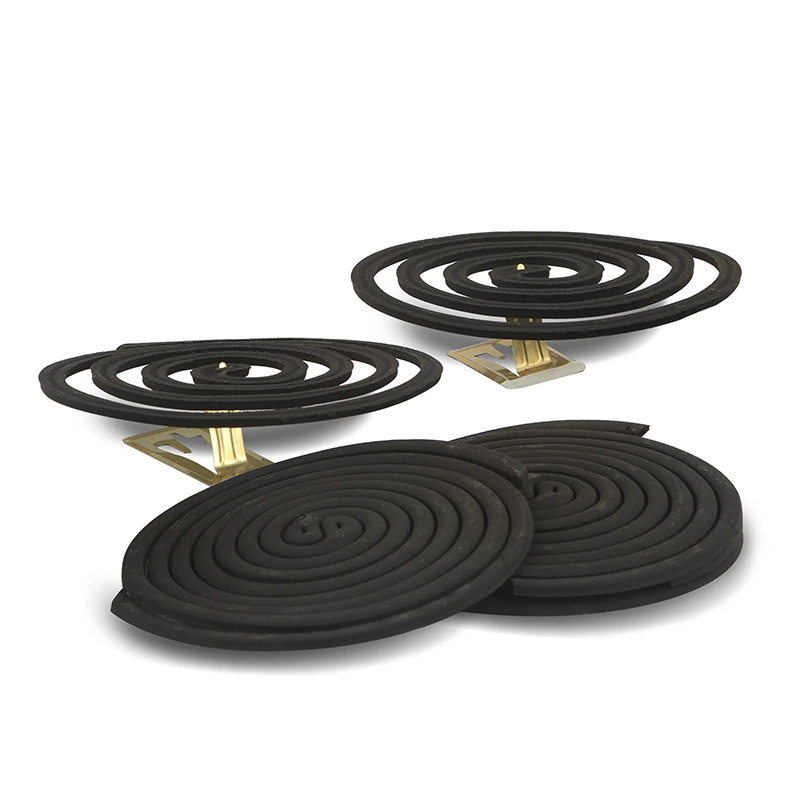 Mosquito coil burning in humid environment